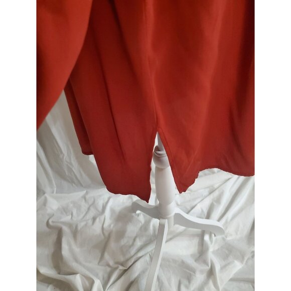 Eileen Fisher Burgundy Silk Button Up Long Sleeve Blouse 2X Office Career Formal - Picture 3 of 16